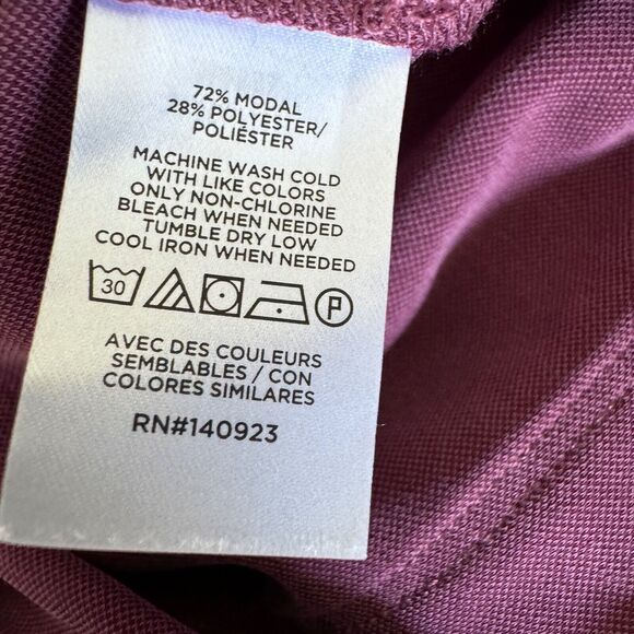 Lou & Grey Shorts Romper Size Large Maroon/Purple Sleeveless Drawstring Waist - Picture 8 of 8